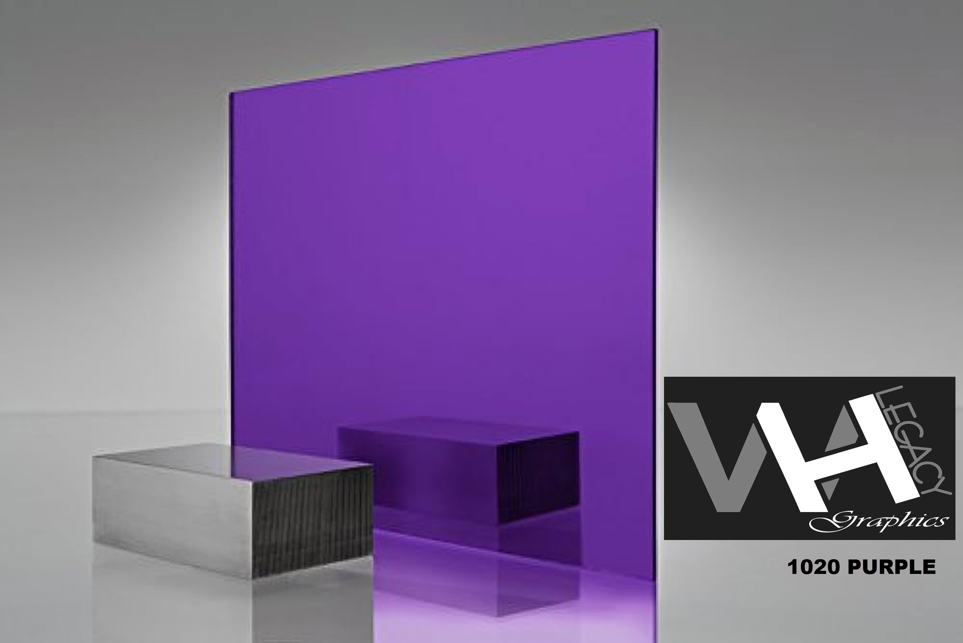 1020 Purple Blank Mirrored Acrylic Sheet - 12 IN X 24 IN