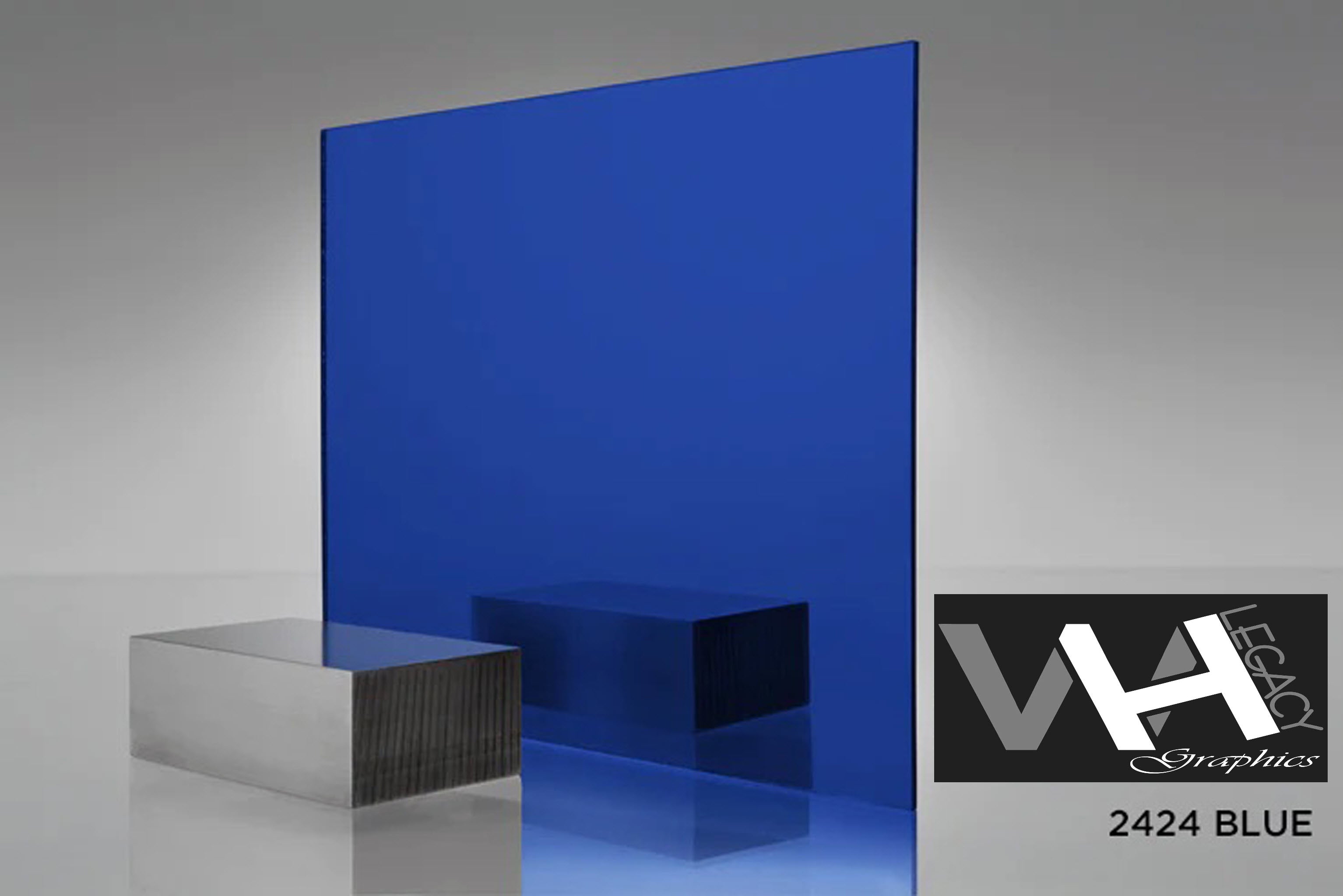 2024 Blue Blank Mirrored Acrylic Sheet - 12 IN X 24 IN