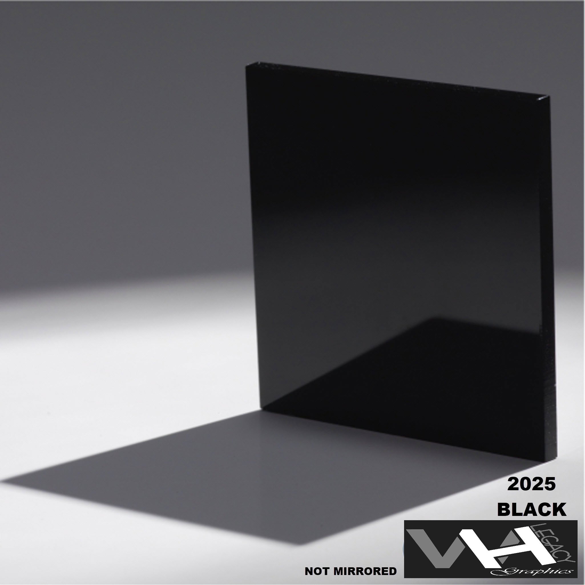 2025 Black Blank Acrylic Sheet - 12 IN X 24 IN