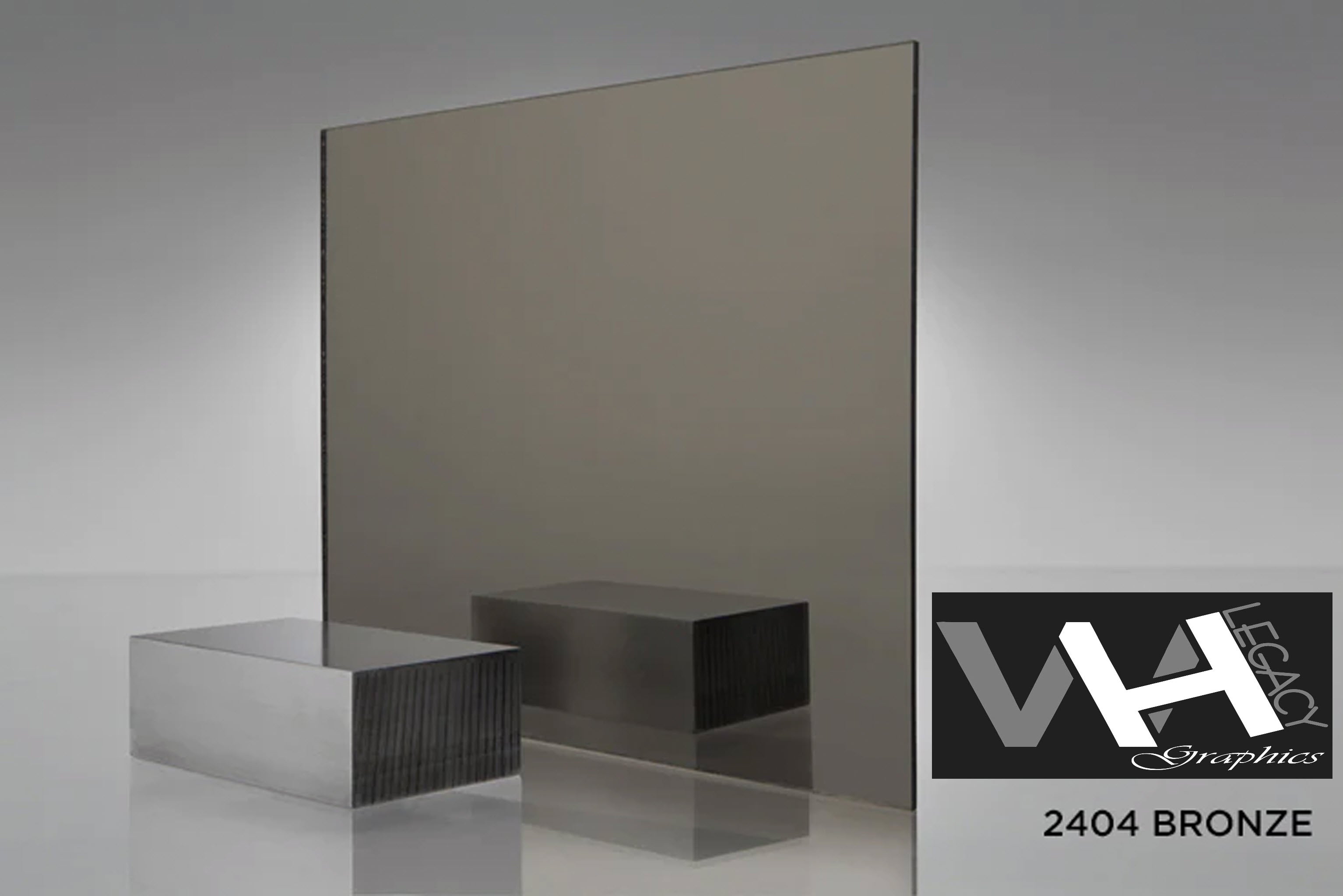 2404 Bronze Blank Mirrored Acrylic Sheet - 12 IN X 24 IN