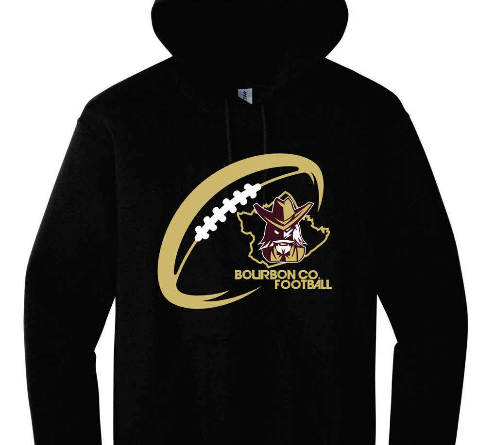 Bourbon County Football Hoodie Outline Colonel