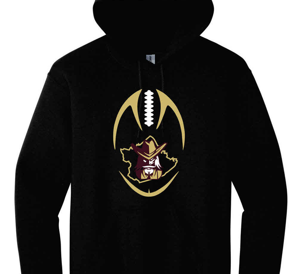 Bourbon County Football Hoodie Outline Colonel V2