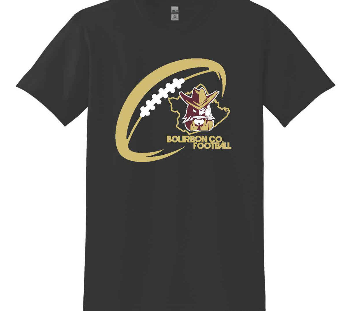 Bourbon County Colonels Football Outline Colonel