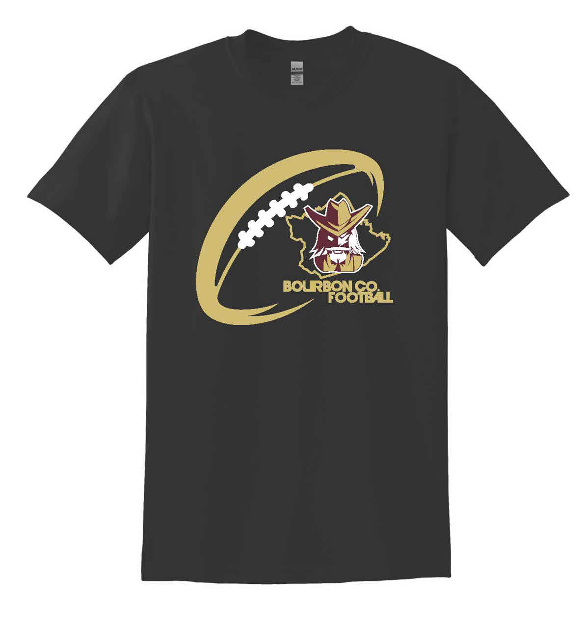Bourbon County Colonels Football Outline Colonel