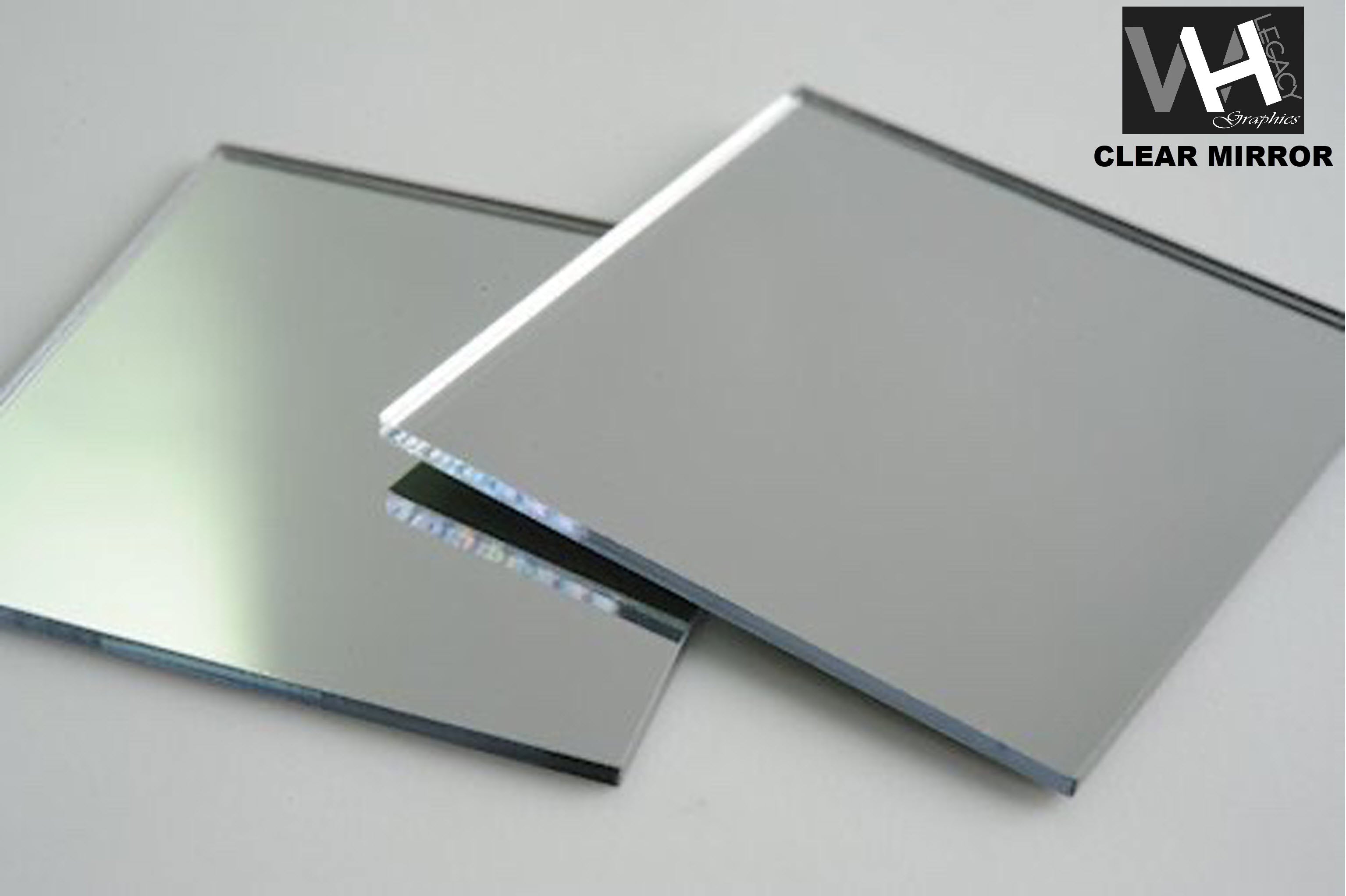 Clear Mirror Blank Mirrored Acrylic Sheet - 12 IN X 24 IN