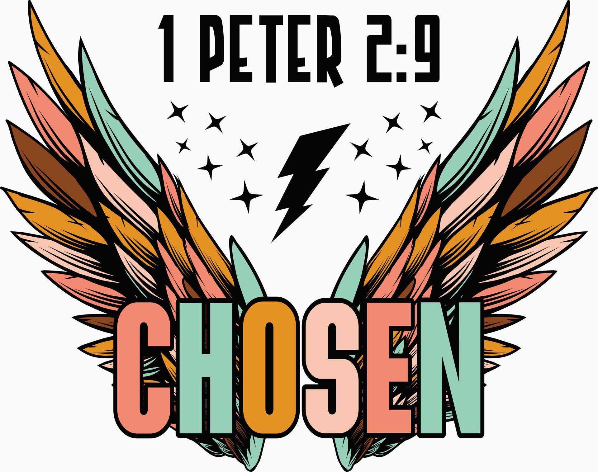 Chosen With Angel Wings - Easter DTF