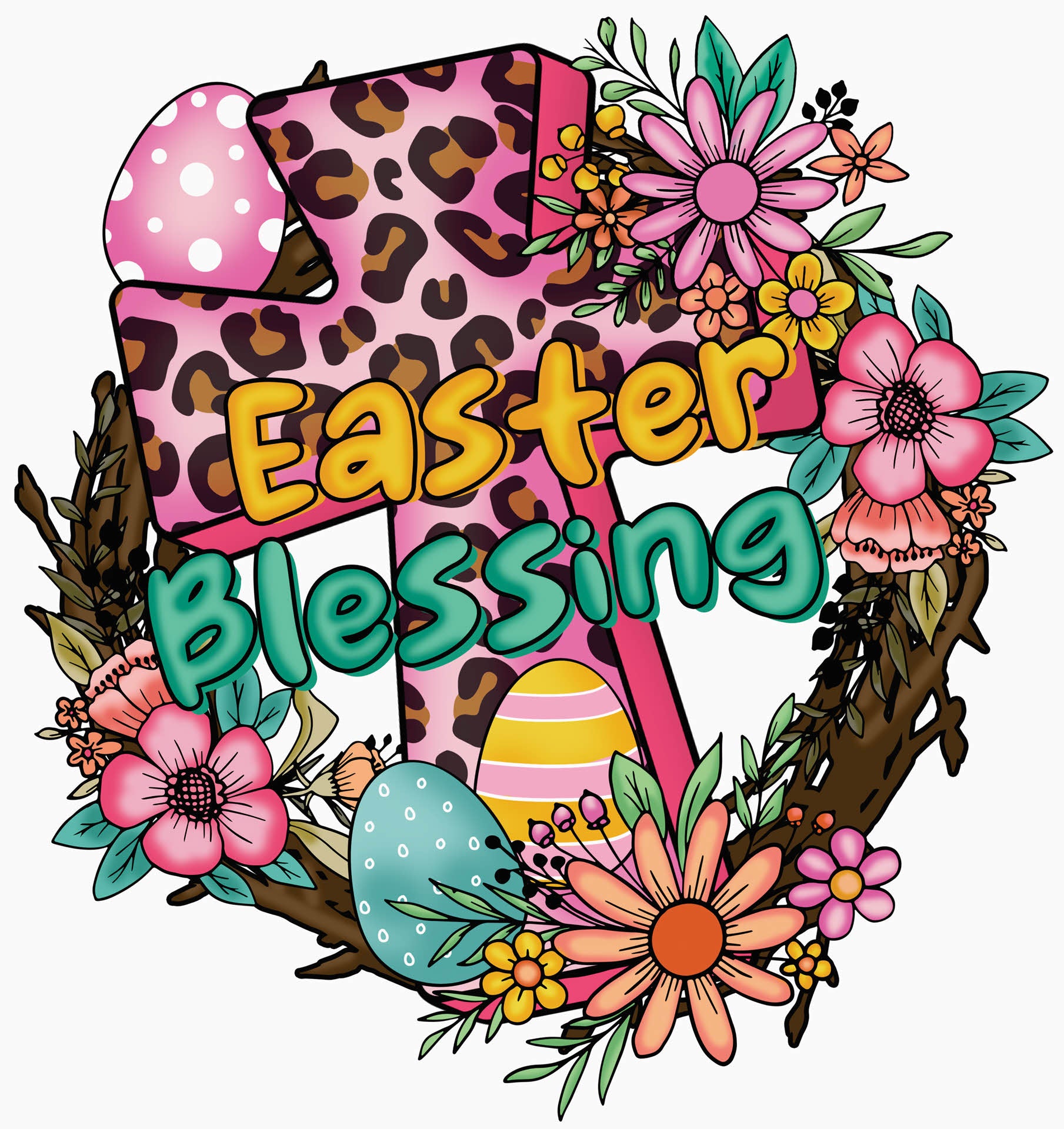 Easter Blessing Wreath - Easter DTF