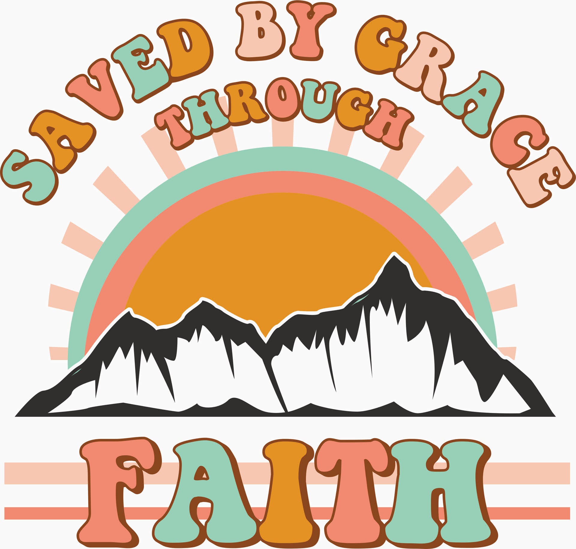 Saved By Grace Through Faith - Easter DTF