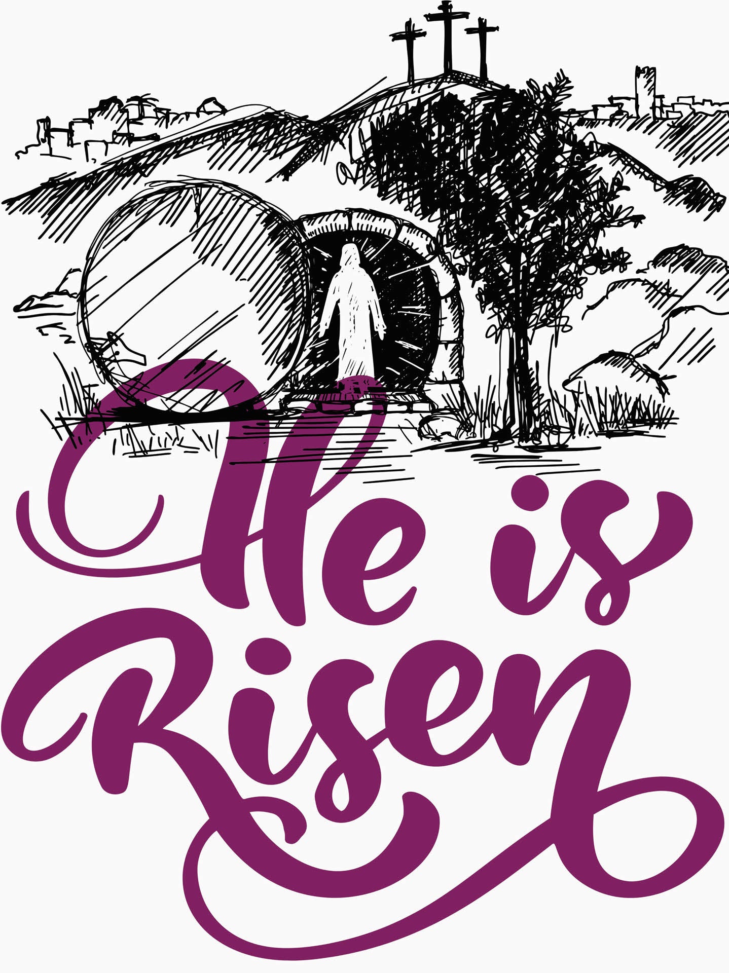 He Is Risen Leaving the Tomb - Easter DTF