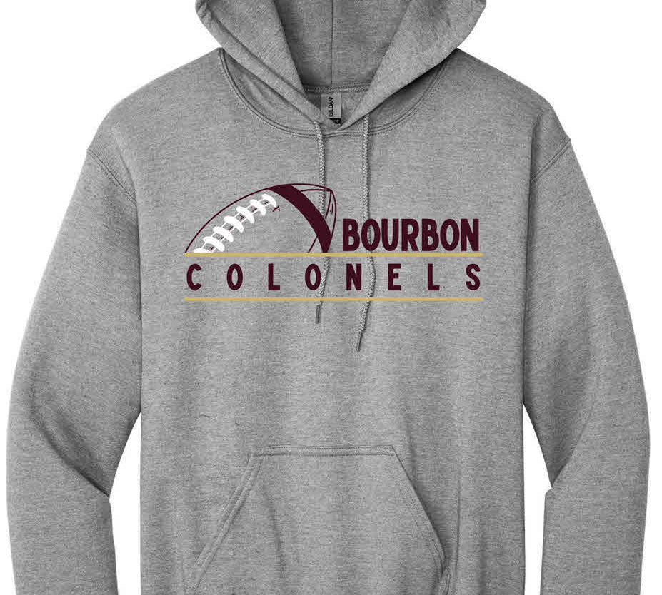 Bourbon County Football Hoodie Bourbon Colonel