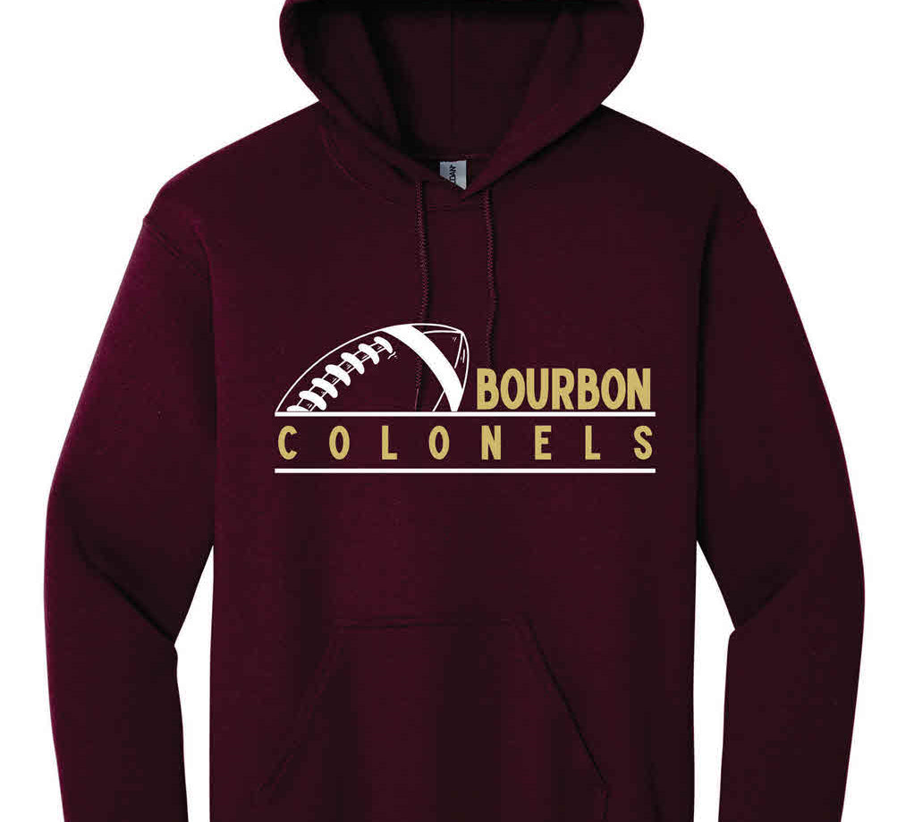 Bourbon County Football Hoodie Bourbon Colonel