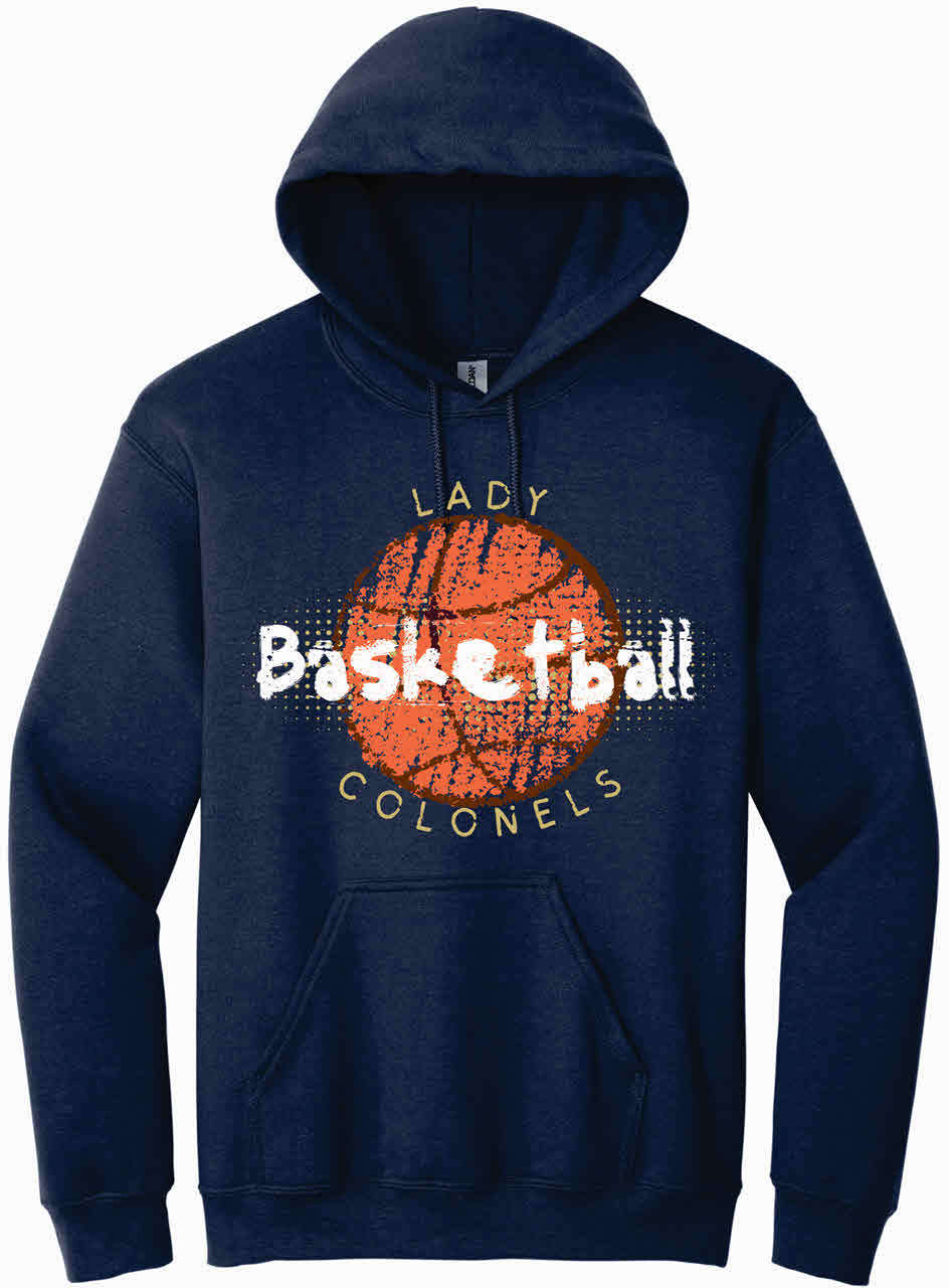 Bourbon County Lady Colonels Basketball Logo Hoodie