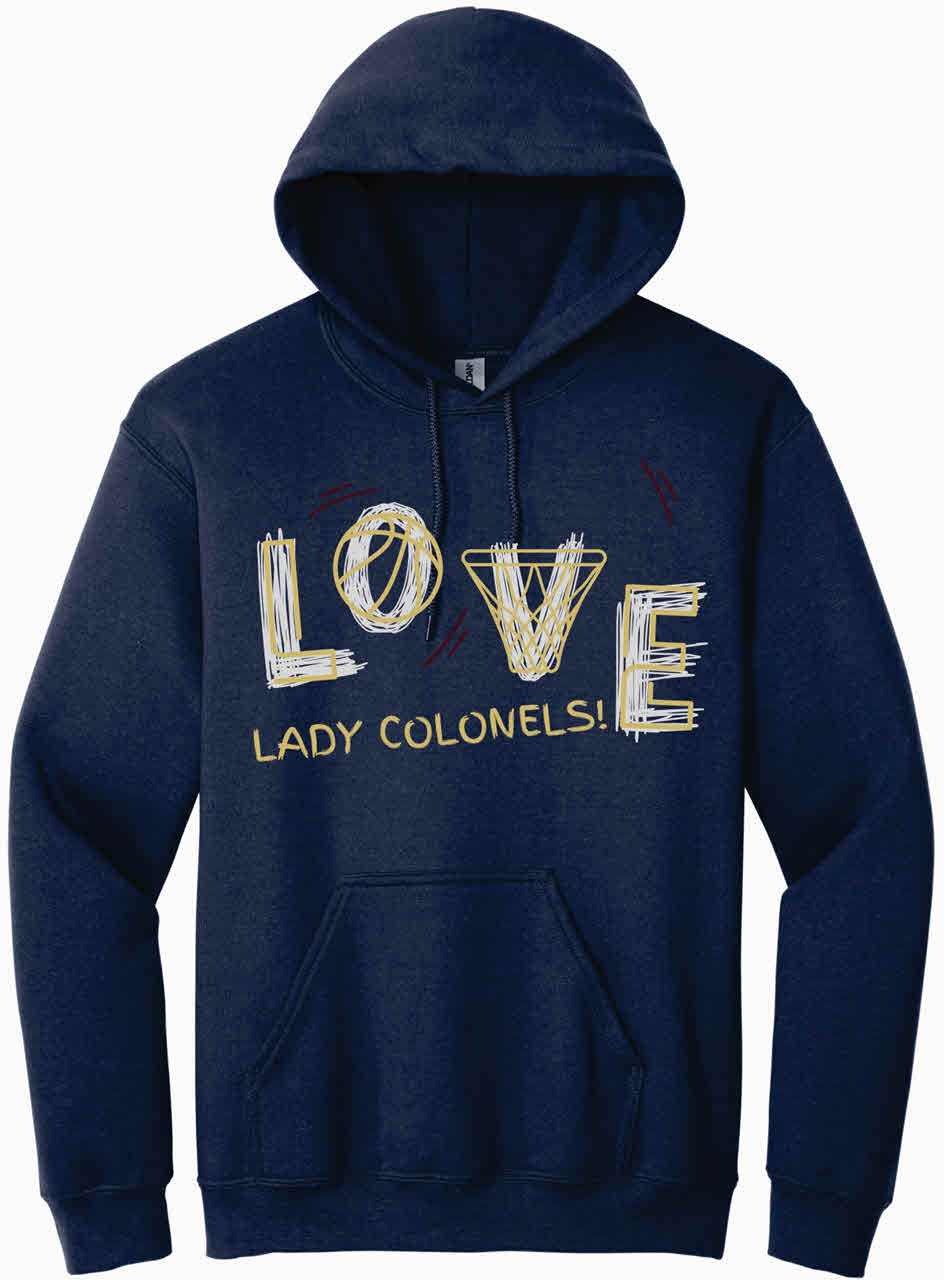 Bourbon County Lady Colonels Basketball Love Hoodie