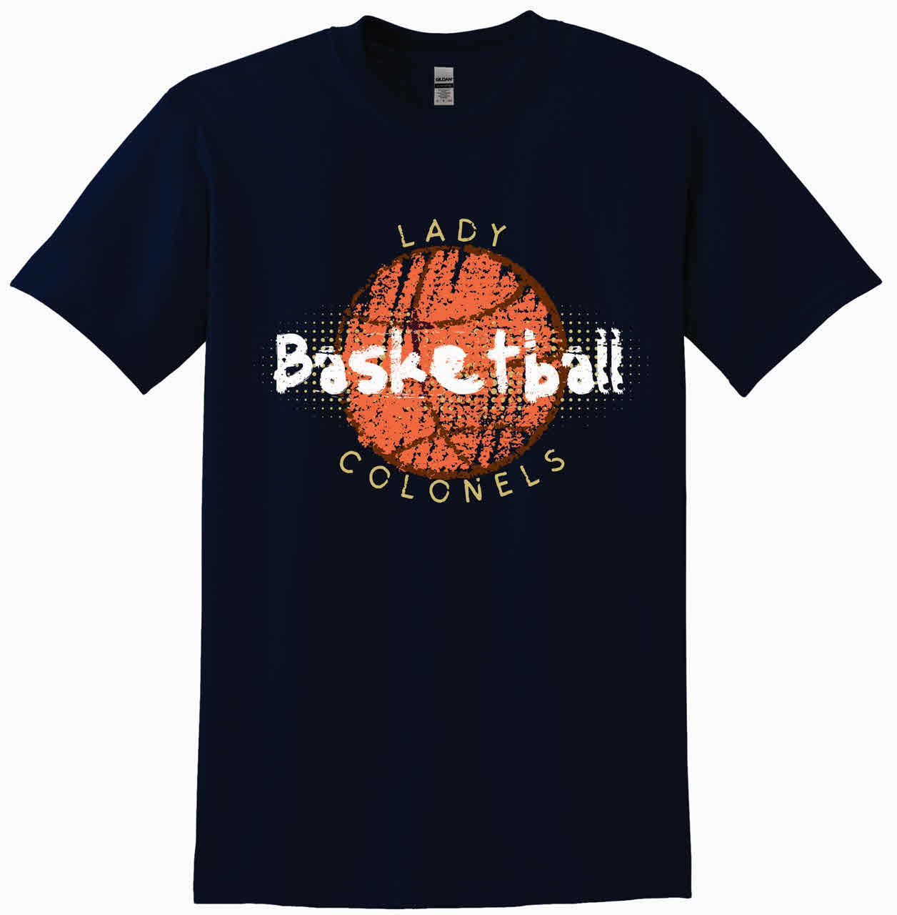 Bourbon County Lady Colonels Basketball Logo T-Shirt