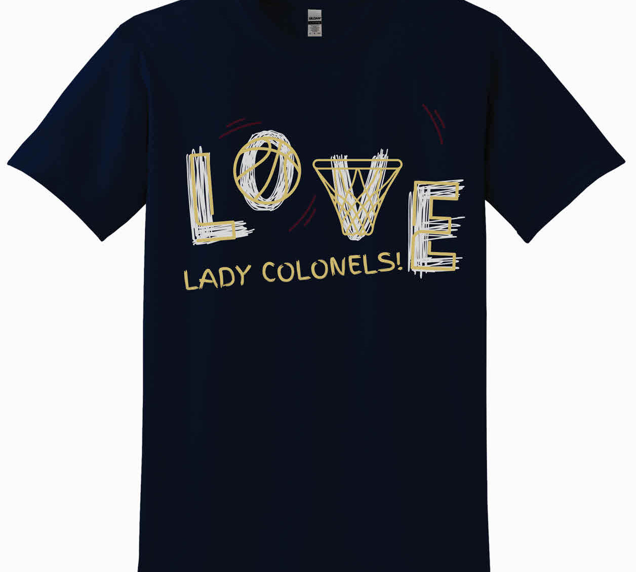 NavyTShirtLadyColonelsBasketballLove.jpg