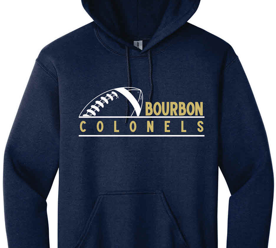 Bourbon County Football Hoodie Bourbon Colonel