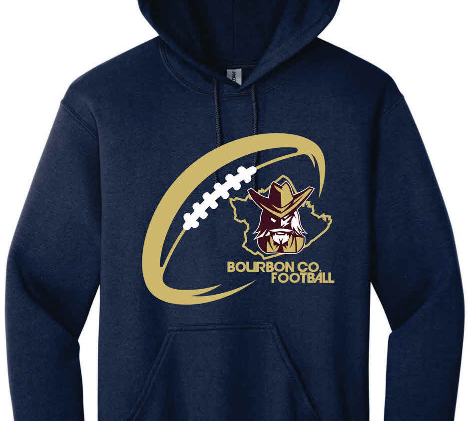 Bourbon County Football Hoodie Outline Colonel
