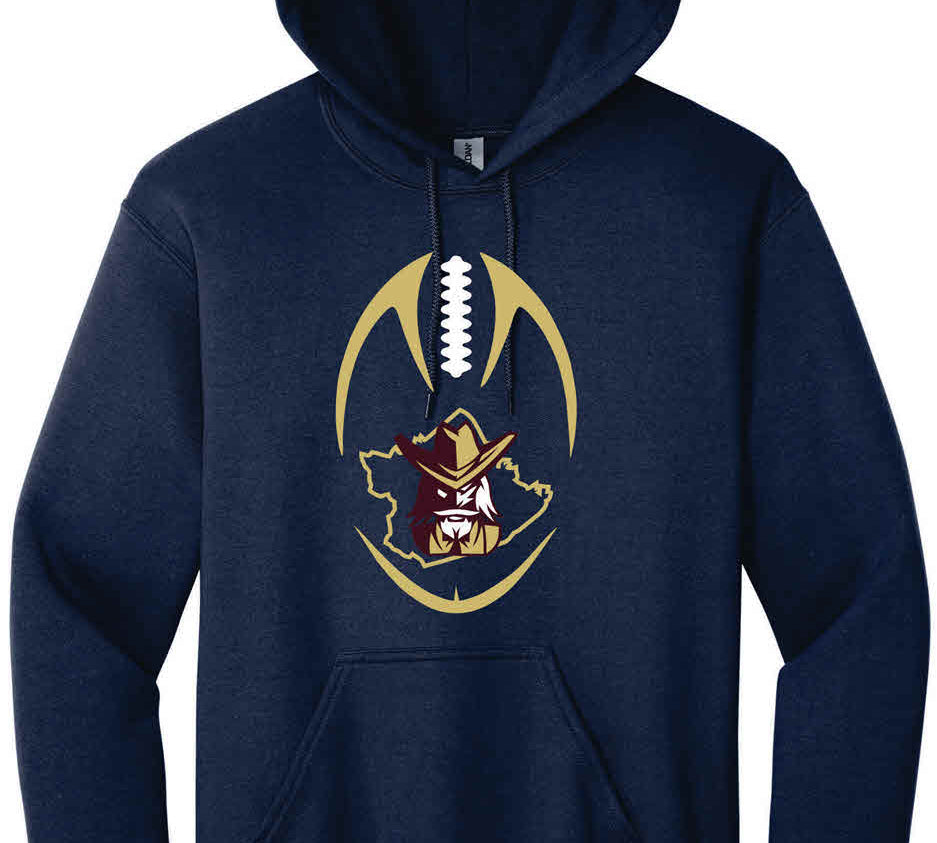 Bourbon County Football Hoodie Outline Colonel V2