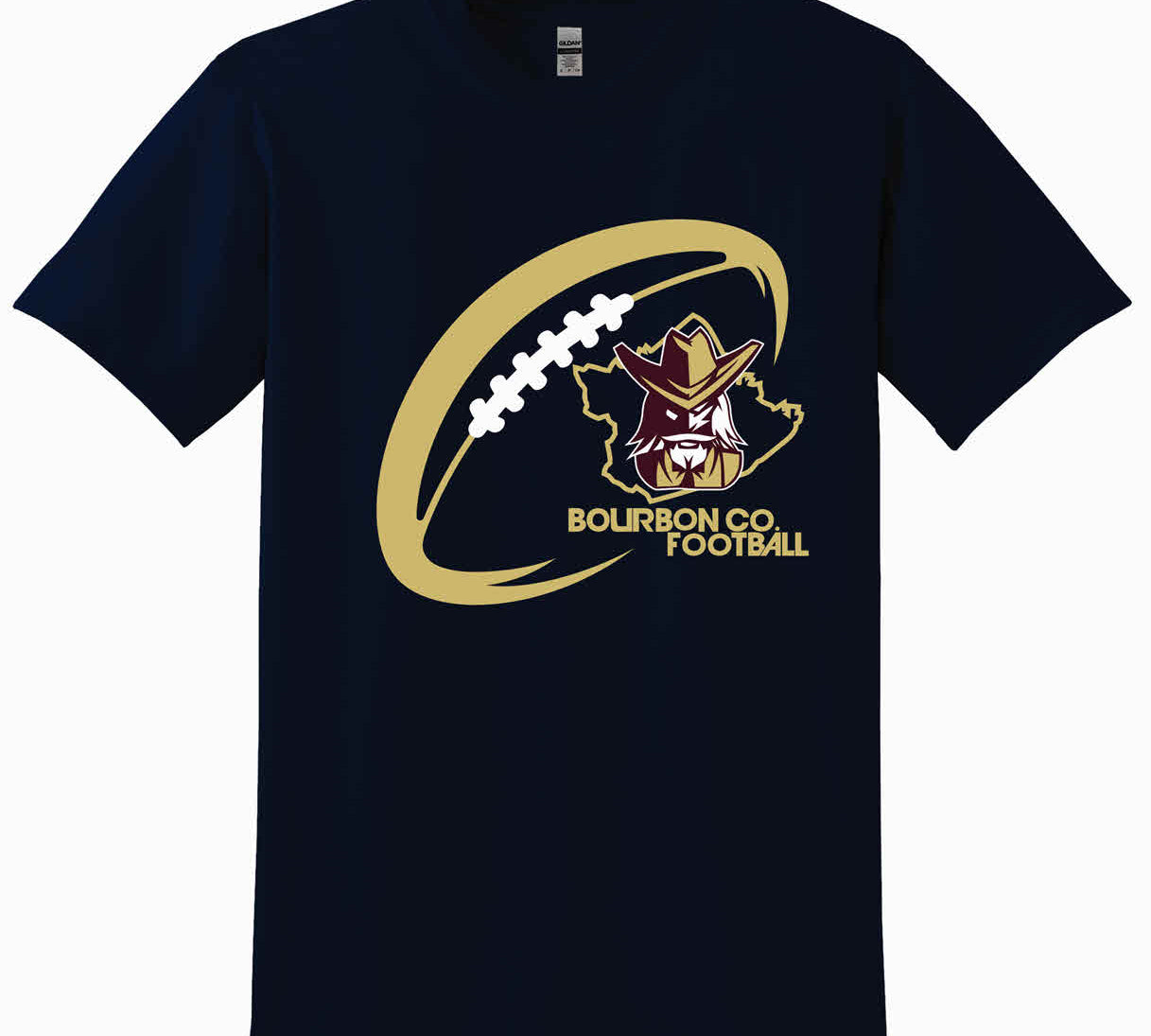 Bourbon County Colonels Football Outline Colonel