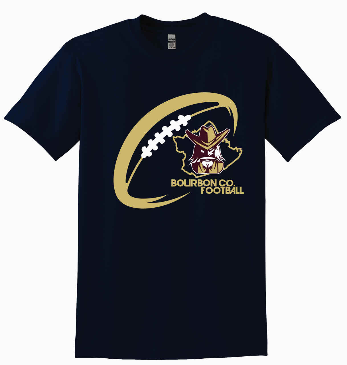Bourbon County Colonels Football Outline Colonel
