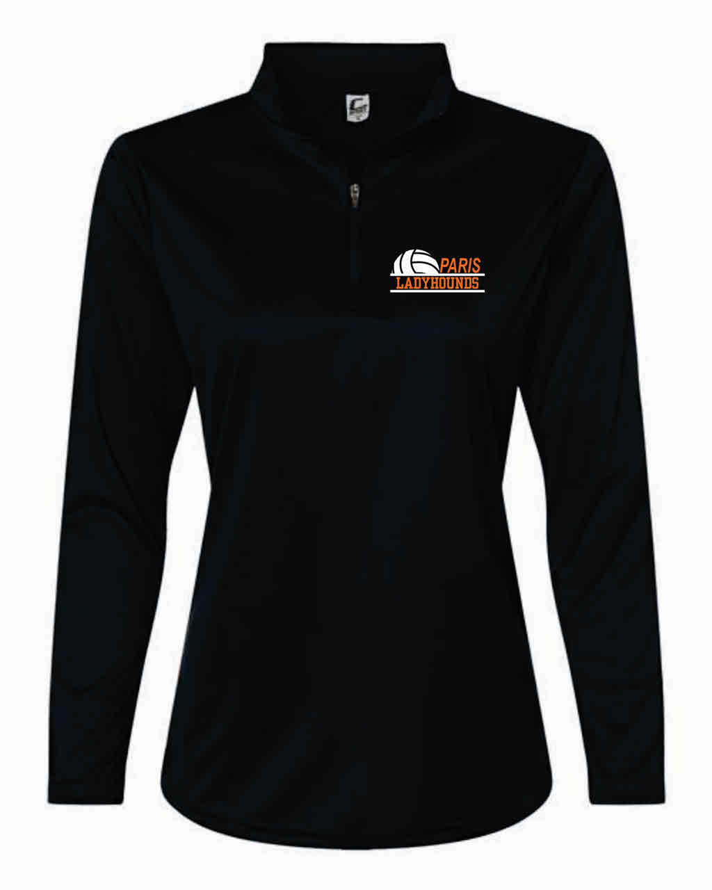 Paris Ladyhounds Volleyball  Womens Dri-fit Quarter Zip Long Sleeve Small Logo