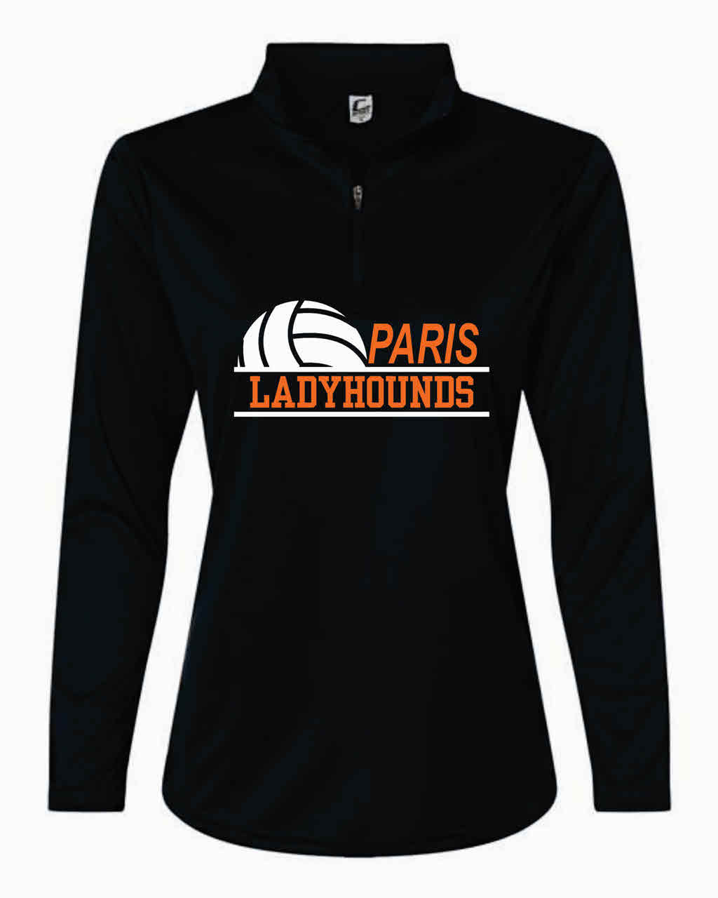 Paris Ladyhounds Volleyball  Womens Dri-fit Quarter Zip Long Sleeve