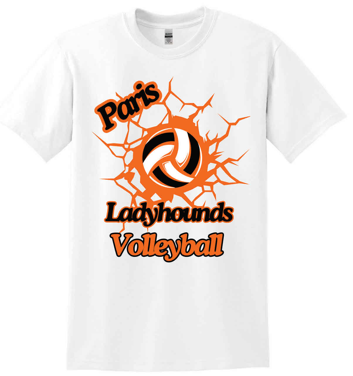 Paris Ladyhounds Volleyball Attack T-shirt