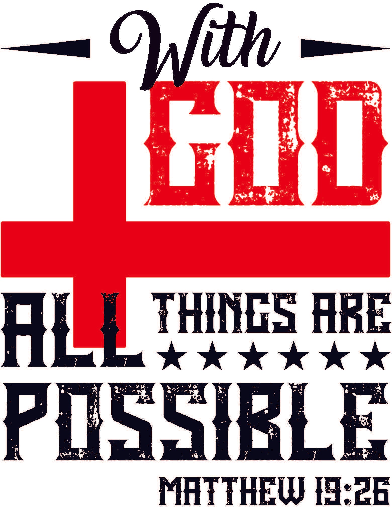 With God All Things Are Possible DTF