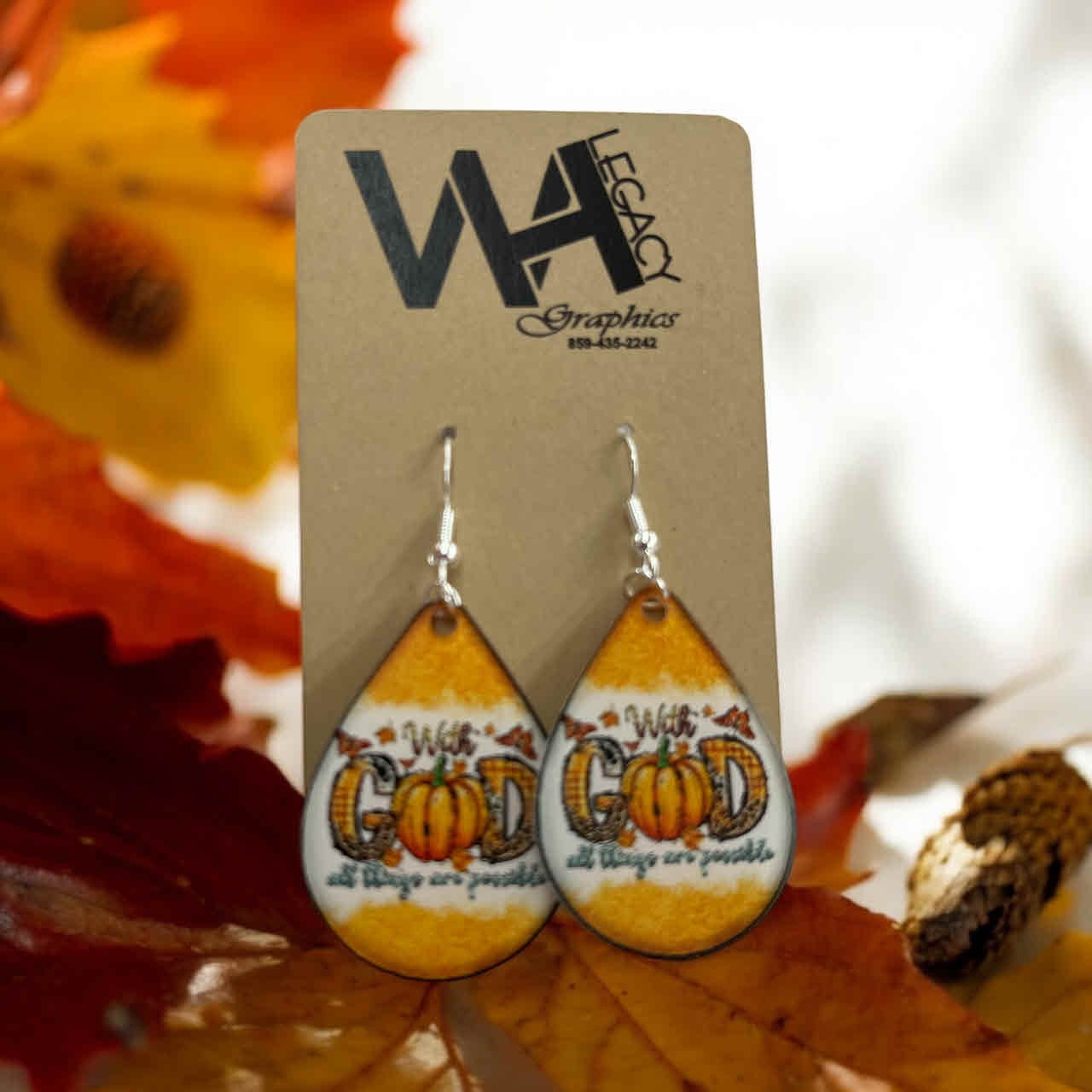 With God All Things Are Possible Earrings - Autumn & Fall Collection