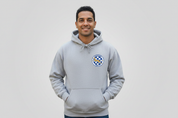 Gray hoodie with Springboks Paris KY left chest logo