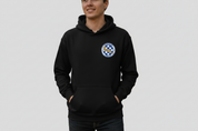 Black hoodie with Springboks Paris KY left chest logo